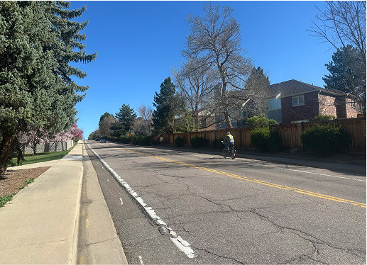 bike lines less than standard width